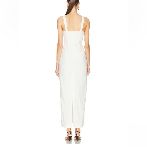 L'ACADEMIE by Marianna Renia Maxi Dress White cream Sleeveless poplin Revolve S - Picture 3 of 8